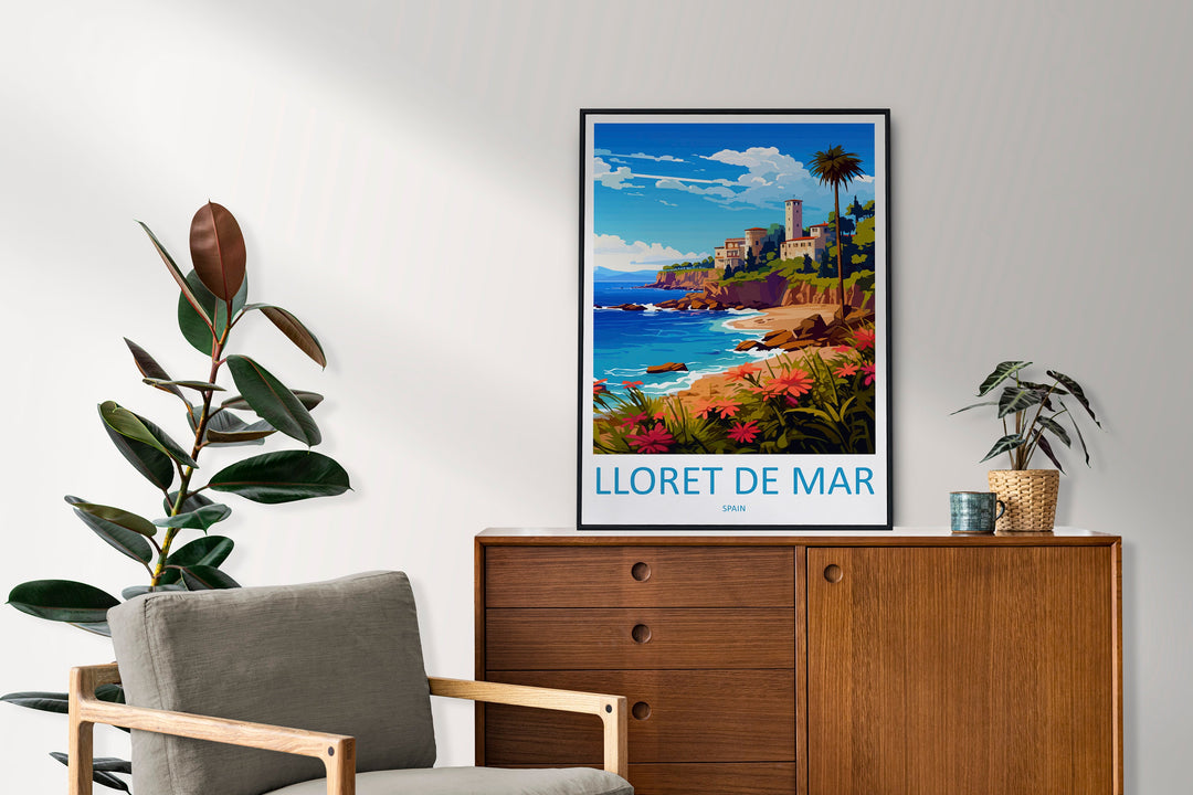 Lloret De Mar Travel Print Wall Art Lloret De Mar Wall Hanging Home Décor Lloret De Mar Gift Art Lovers Spain Art Lover Gift Lloret De Mar