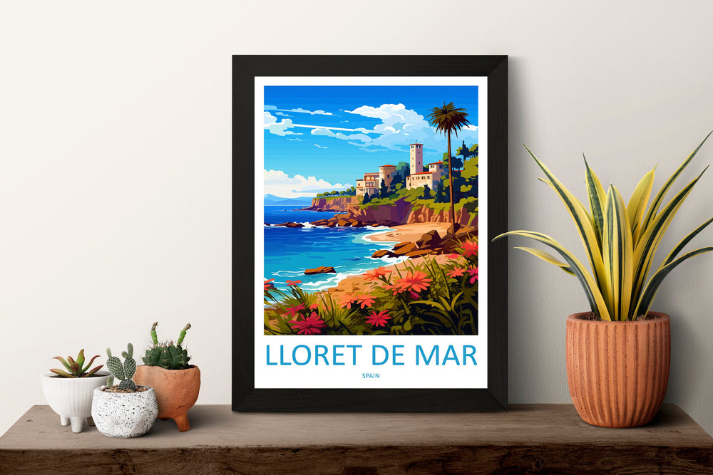 Lloret De Mar Travel Print Wall Art Lloret De Mar Wall Hanging Home Décor Lloret De Mar Gift Art Lovers Spain Art Lover Gift Lloret De Mar