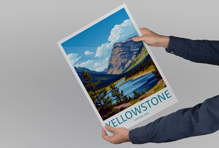 Yellowstone National Park Travel Print Wall Art Yellowstone National Park Wall Hanging Home Décor Yellowstone National Park Art Gift Poster