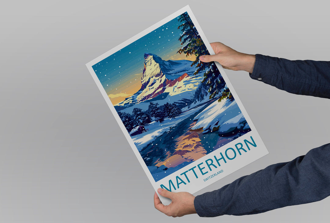 Matterhorn Travel Print Wall Art Matterhorn Wall Hanging Home Décor Matterhorn Gift Art Lovers Switzerland Art Lover Gift Matterhorn Travel