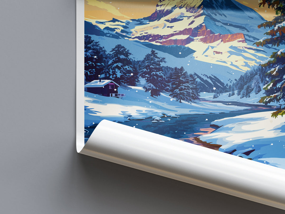 Matterhorn Travel Print Wall Art Matterhorn Wall Hanging Home Décor Matterhorn Gift Art Lovers Switzerland Art Lover Gift Matterhorn Travel