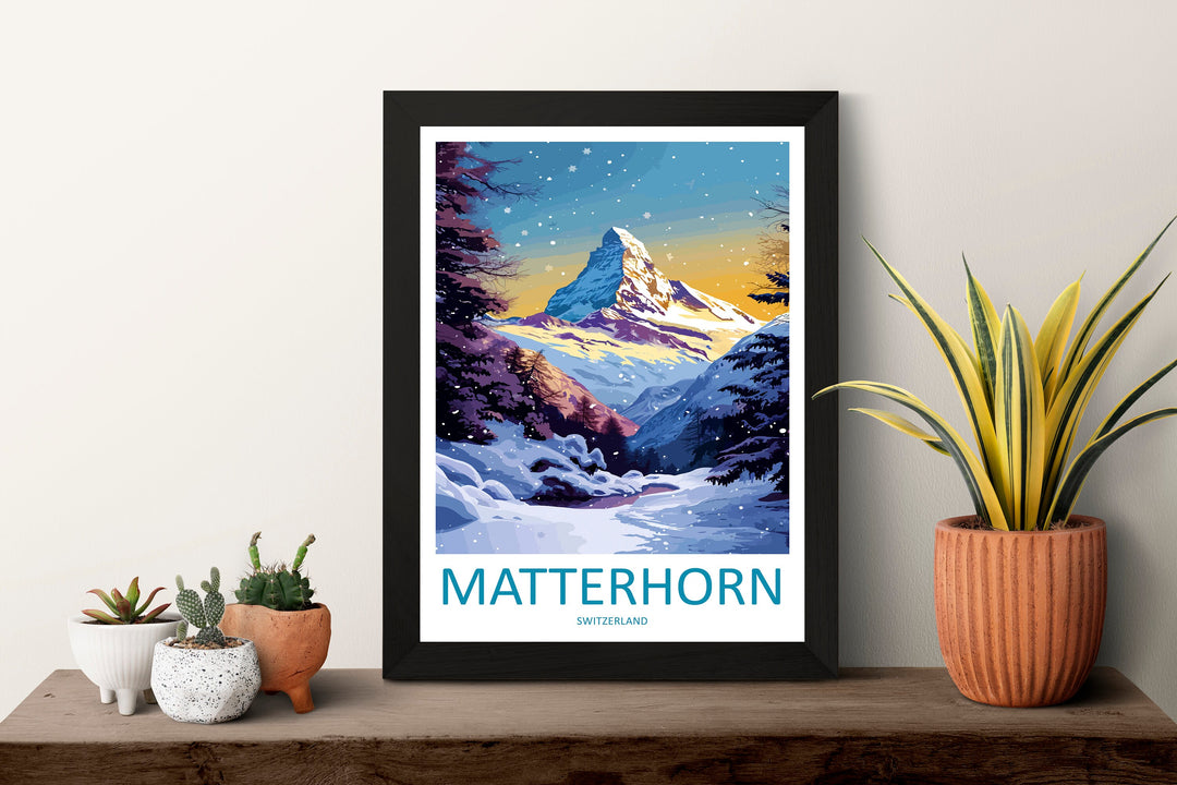 Matterhorn Travel Print Wall Art Matterhorn Wall Hanging Home Décor Matterhorn Gift Art Lovers Switzerland Art Lover Gift Matterhorn Travel