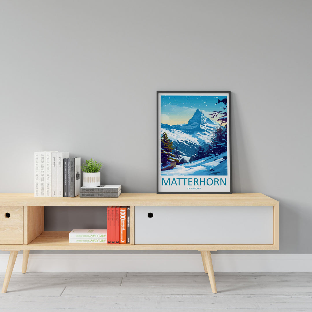 Matterhorn Travel Print Wall Art Matterhorn Wall Hanging Home Décor Matterhorn Gift Art Lovers Switzerland Art Lover Gift Matterhorn Travel