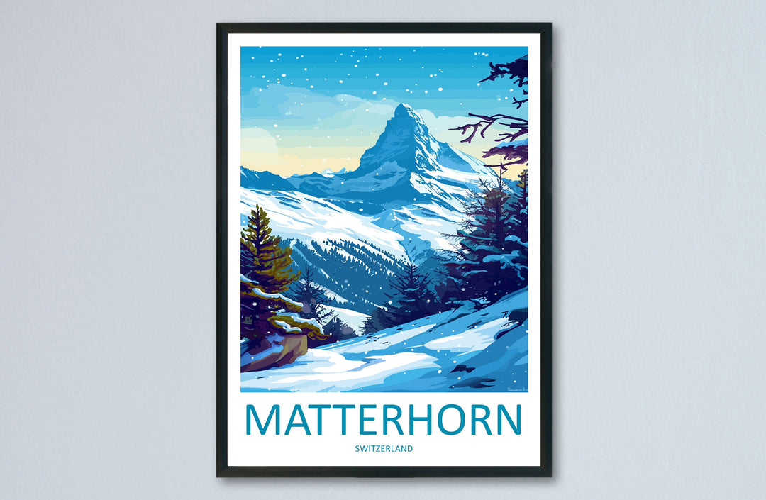 Matterhorn Travel Print Wall Art Matterhorn Wall Hanging Home Décor Matterhorn Gift Art Lovers Switzerland Art Lover Gift Matterhorn Travel