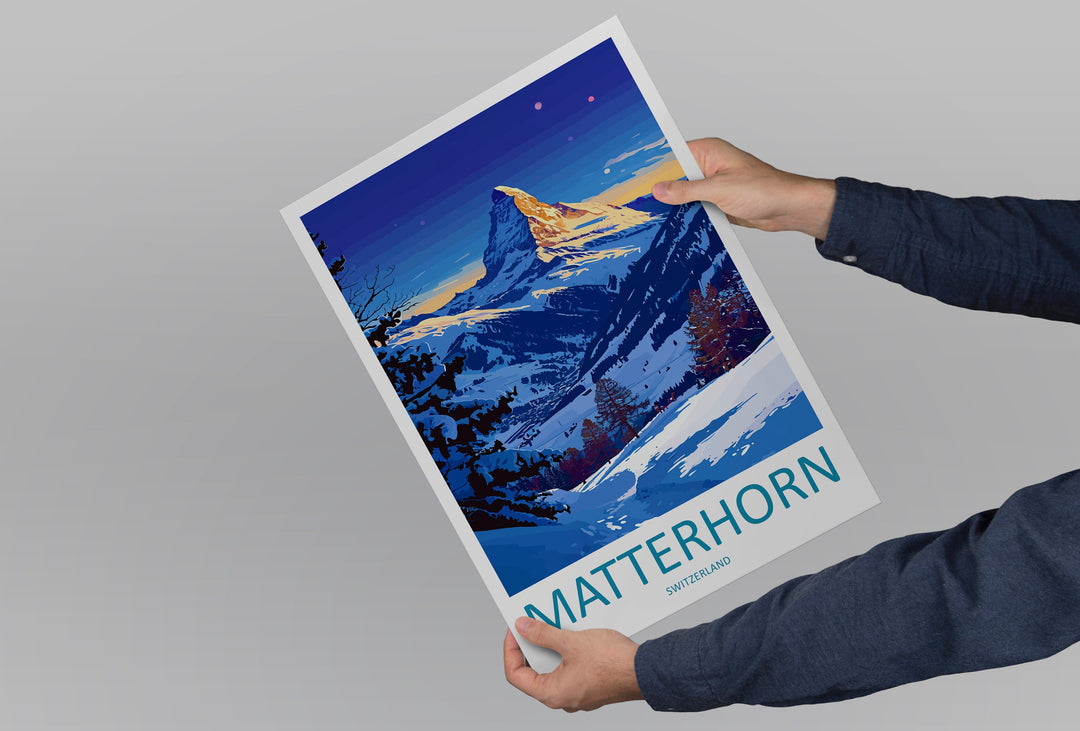 Matterhorn Travel Print Wall Art Matterhorn Wall Hanging Home Décor Matterhorn Gift Art Lovers Switzerland Art Lover Gift Matterhorn Travel