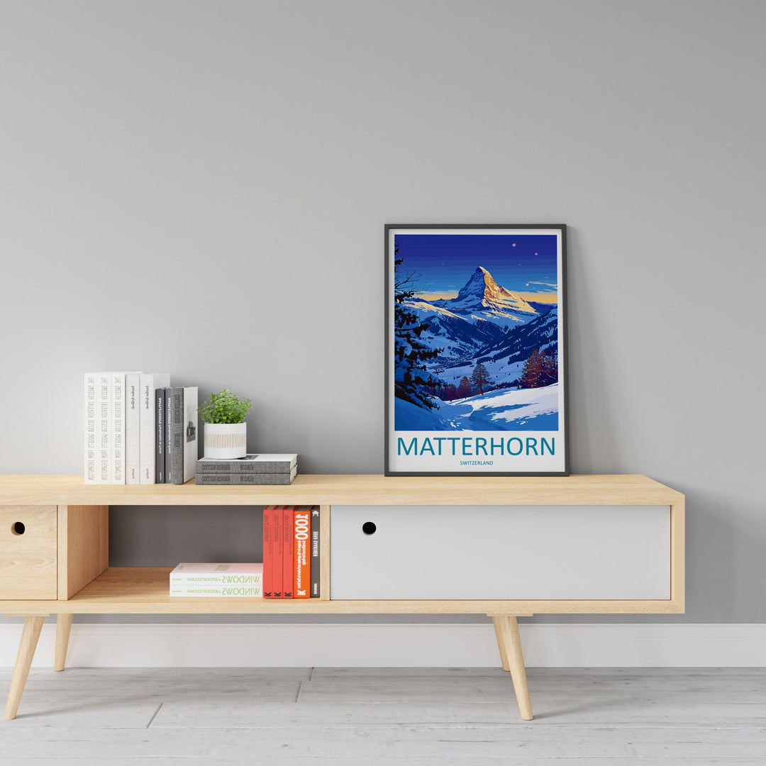 Matterhorn Travel Print Wall Art Matterhorn Wall Hanging Home Décor Matterhorn Gift Art Lovers Switzerland Art Lover Gift Matterhorn Travel