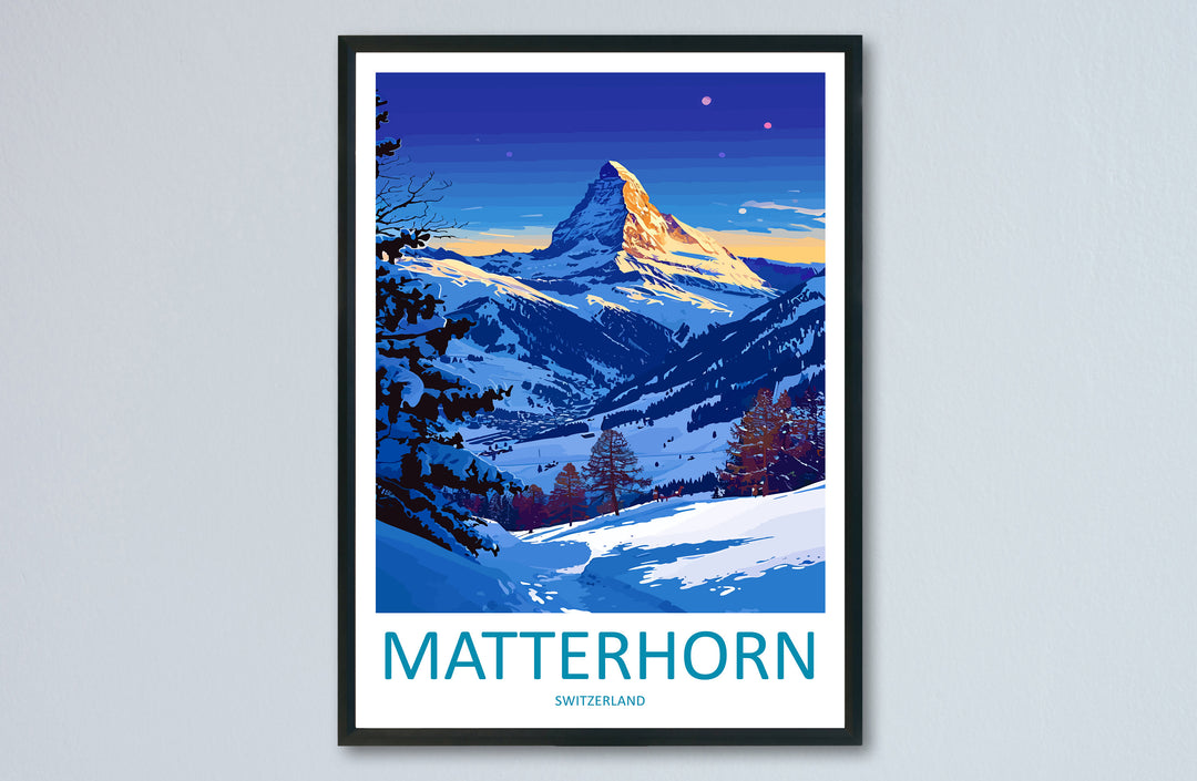 Matterhorn Travel Print Wall Art Matterhorn Wall Hanging Home Décor Matterhorn Gift Art Lovers Switzerland Art Lover Gift Matterhorn Travel