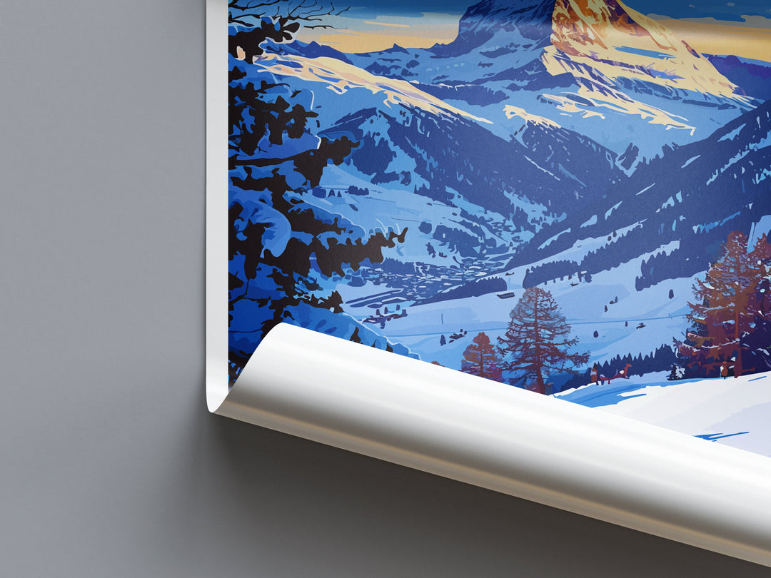 Matterhorn Travel Print Wall Art Matterhorn Wall Hanging Home Décor Matterhorn Gift Art Lovers Switzerland Art Lover Gift Matterhorn Travel