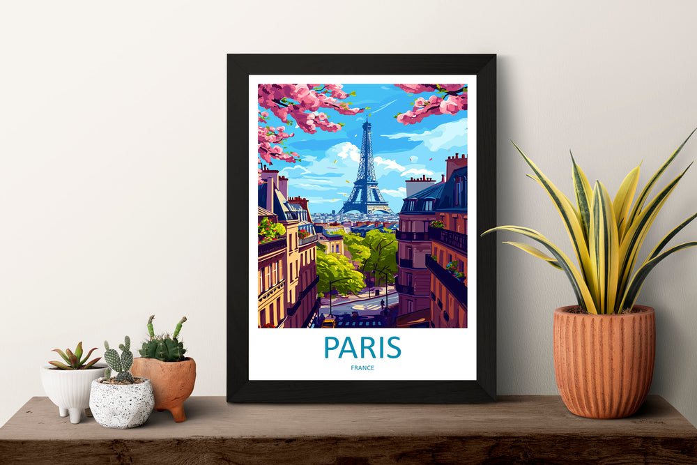 Paris Travel Print Wall Art Paris Wall Hanging Home Décor Paris Gift Art Lovers France Art Lover Gift Paris Print France Wall Art Décor