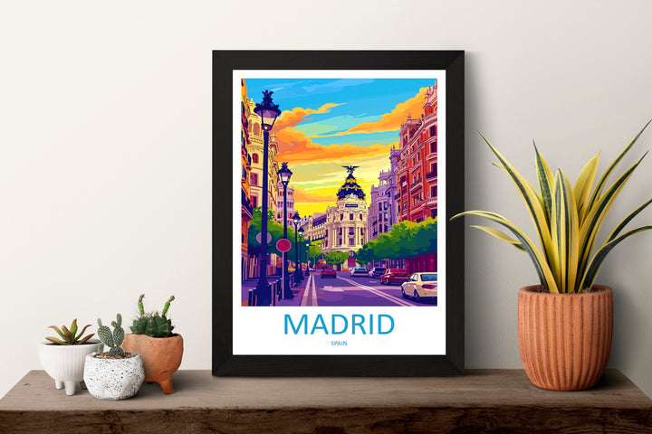 Madrid Travel Print Wall Art Madrid Wall Hanging Home Décor Madrid Gift Art Lovers Spain Art Lover Gift Madrid Wall Décor Madrid Spain Print