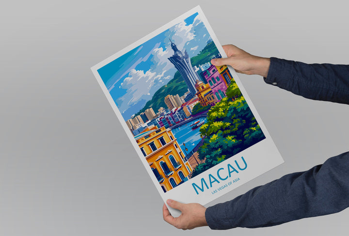 Macau Travel Print Wall Art Macau Wall Hanging Home Décor Gift Macau Art Lovers China Macau Art Gift Lover Print