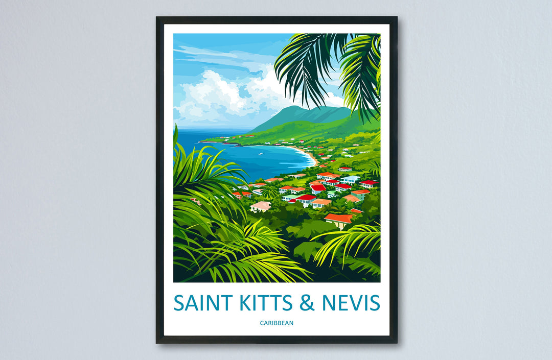 Saint Kitts And Nevis Travel Print Wall Art Saint Kitts And Nevis Wall Hanging Home Décor Saint Kitts And Nevis Gift Art Lovers Caribbean