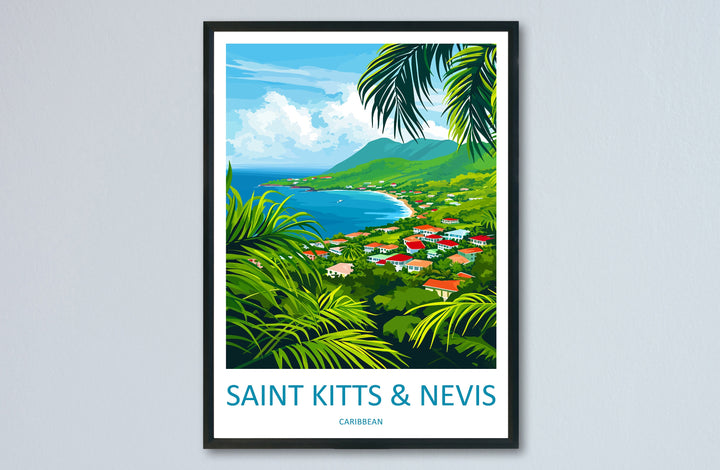 Saint Kitts And Nevis Travel Print Wall Art Saint Kitts And Nevis Wall Hanging Home Décor Saint Kitts And Nevis Gift Art Lovers Caribbean