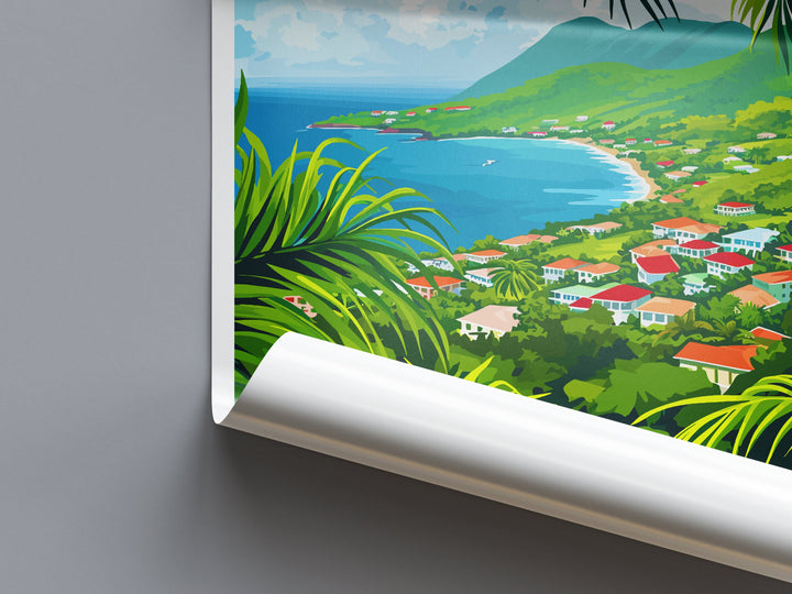Saint Kitts And Nevis Travel Print Wall Art Saint Kitts And Nevis Wall Hanging Home Décor Saint Kitts And Nevis Gift Art Lovers Caribbean