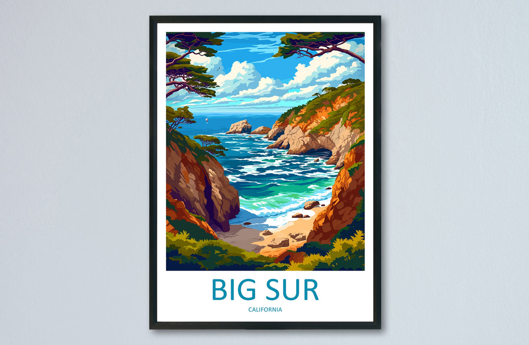 Big Sur National Park Travel Print Wall Art Big Sur Wall Hanging Home Décor Big Sur Gift Art Lovers California Lover Gift Big Sur Poster