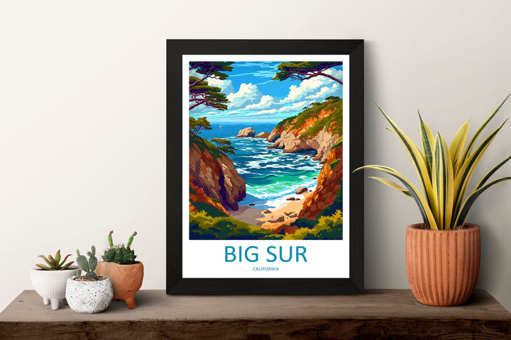 Big Sur National Park Travel Print Wall Art Big Sur Wall Hanging Home Décor Big Sur Gift Art Lovers California Lover Gift Big Sur Poster
