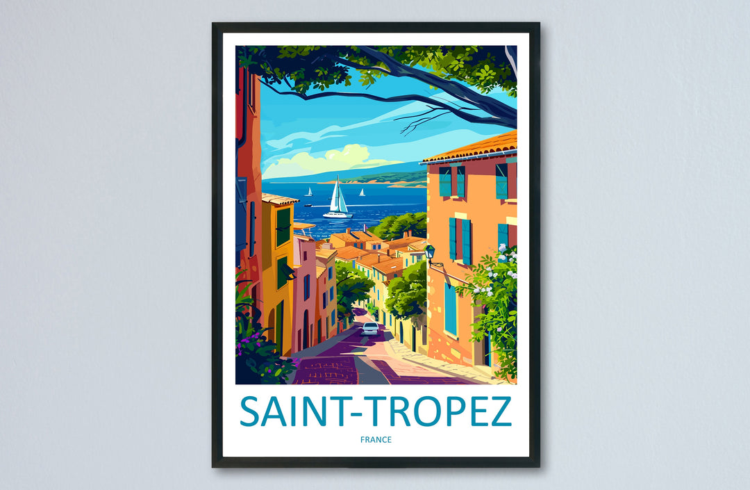 Saint-Tropez Print Saint-Tropez Home Decor Cityscape Art Print Saint-Tropez Wall Art Travel Enthusiast Gift Wall Hanging Saint-Tropez France