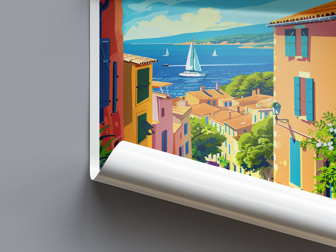 Saint-Tropez Print Saint-Tropez Home Decor Cityscape Art Print Saint-Tropez Wall Art Travel Enthusiast Gift Wall Hanging Saint-Tropez France