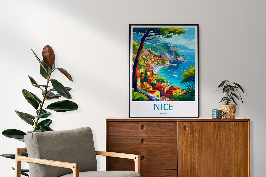 Nice France Print Nice France Home Decor Cityscape Art Print Nice France Wall Art for Travel Enthusiast Gift Wall Hanging Nice France Poster