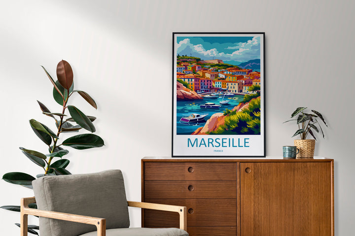 Marseille Print Marseille Home Decor Cityscape Art Print Marseille Wall Art for Travel Enthusiast Gift Wall Hanging Marseille France Poster
