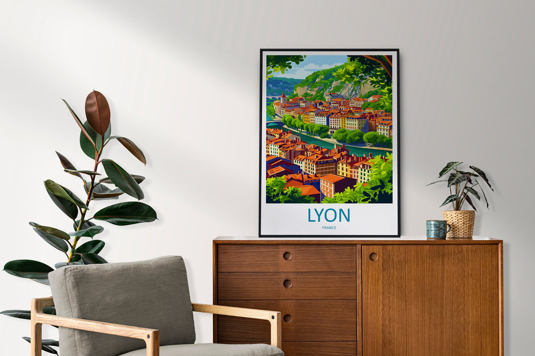 Lyon Print Lyon Wall Art for Travel Enthusiast Gift Wall Hanging Lyon France Home Decor Hanging Lyon Travel Print Wall Poster Lyon Decor Art
