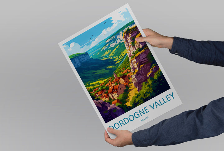 Dordogne Travel Print Wall Art Dordogne Wall Hanging Home Decoration Dordogne Gift Art Lovers Wall Art Print Art Dordogne Wall Hanging Art