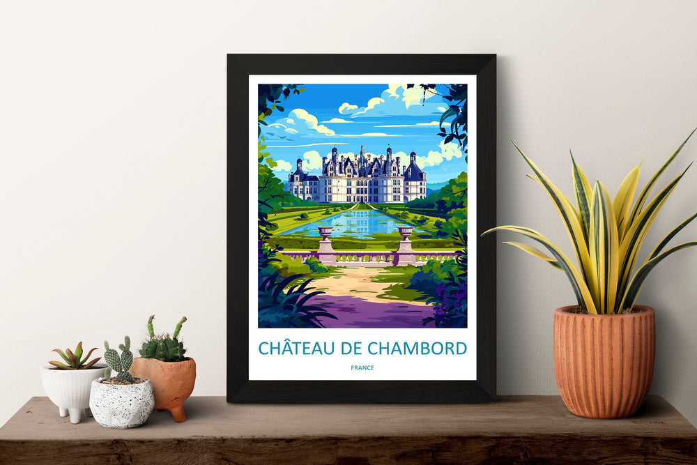 Château de Chambord Travel Print Wall Art Château de Chambord Wall Hanging Home Decor Château de Chambord France Gift Art Lovers Wall Art