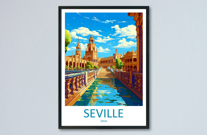 Seville Travel Print Wall Art Seville Wall Hanging Home Décor Seville Gift Art Lovers Spain Art Lover Gift Seville Print Spain Wall Art Deco