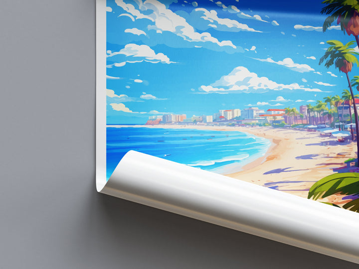 Playa de las Américas Travel Print Wall Art Playa de las Américas Wall Hanging Home Décor Gift Art Lovers Spain Art Lover Gift