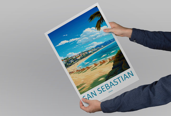 San Sebastian Travel Print Wall Art San Sebastian Wall Hanging Home Décor San Sebastian Gift Art Lovers Spain Art Lover Gift San Sebastian