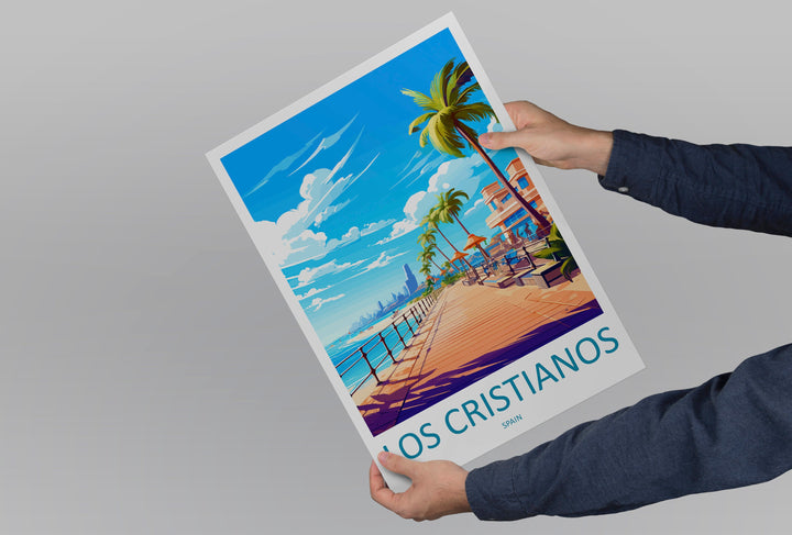 Los Cristianos Travel Print Wall Art Los Cristianos Wall Hanging Home Décor Tenerife Gift Art Lovers Spain Art Lover Gift Tenerife Print