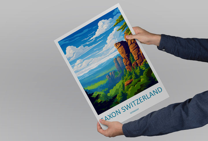 Saxon Switzerland Travel Print Saxon Switzerland Home Décor Germany Art Print Germany Saxon Switzerland Wall Print Gift For Germany Fans