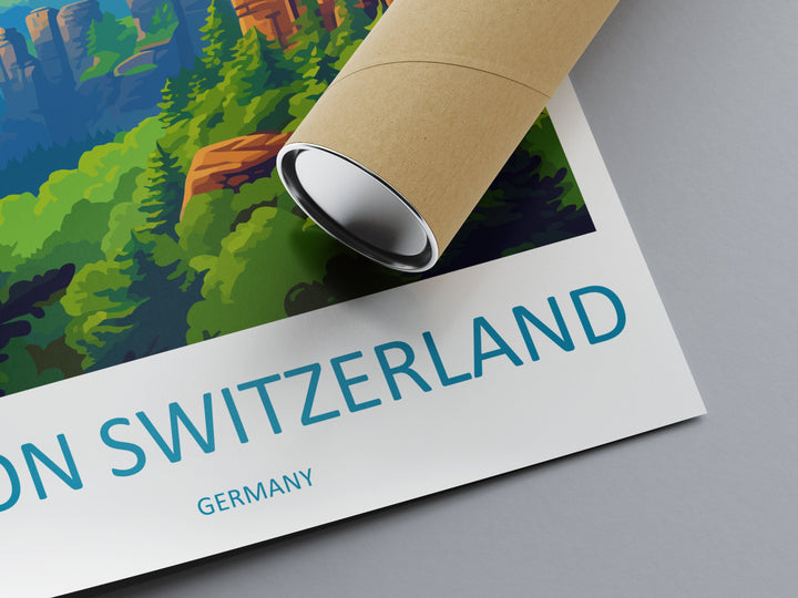 Saxon Switzerland Travel Print Saxon Switzerland Home Décor Germany Art Print Germany Saxon Switzerland Wall Print Gift For Germany Fans