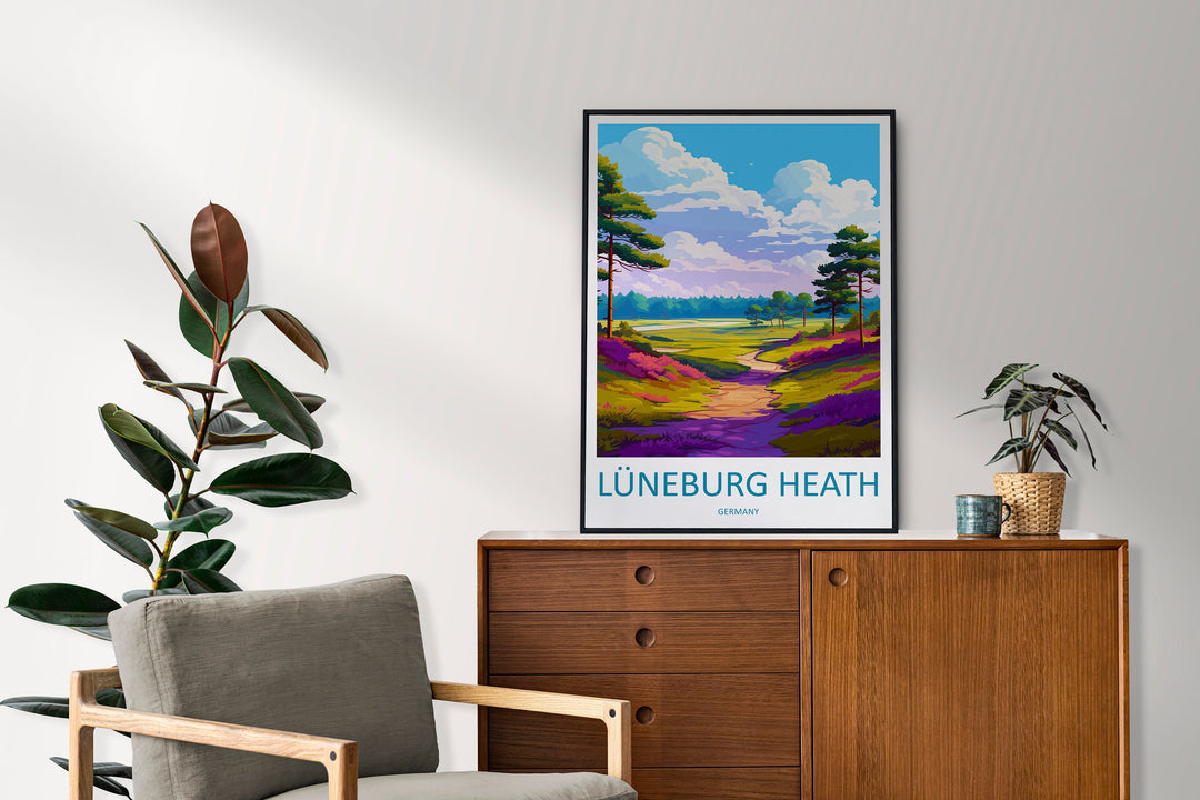 Lüneburg Heath Travel Print Lüneburg Heath Home Décor Germany Art Print Germany Lüneburg Heath Wall Print Gift for Germany Travel Posters
