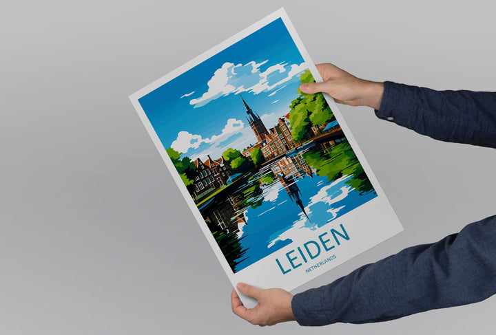 Leiden Travel Print Leiden Home Décor Leiden Art Print Leiden Wall Print Leiden Gift For Netherlands Art Leiden Wall Poster Leiden Travel