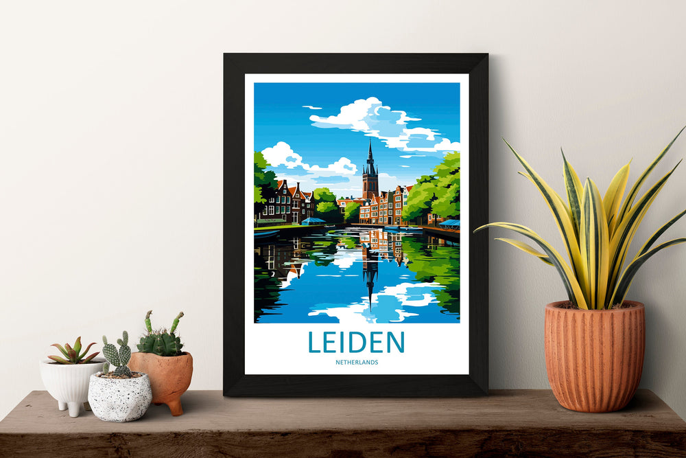Leiden Travel Print Leiden Home Décor Leiden Art Print Leiden Wall Print Leiden Gift For Netherlands Art Leiden Wall Poster Leiden Travel