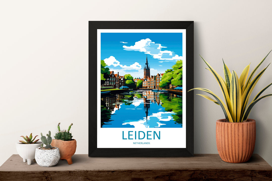 Leiden Travel Print Leiden Home Décor Leiden Art Print Leiden Wall Print Leiden Gift For Netherlands Art Leiden Wall Poster Leiden Travel