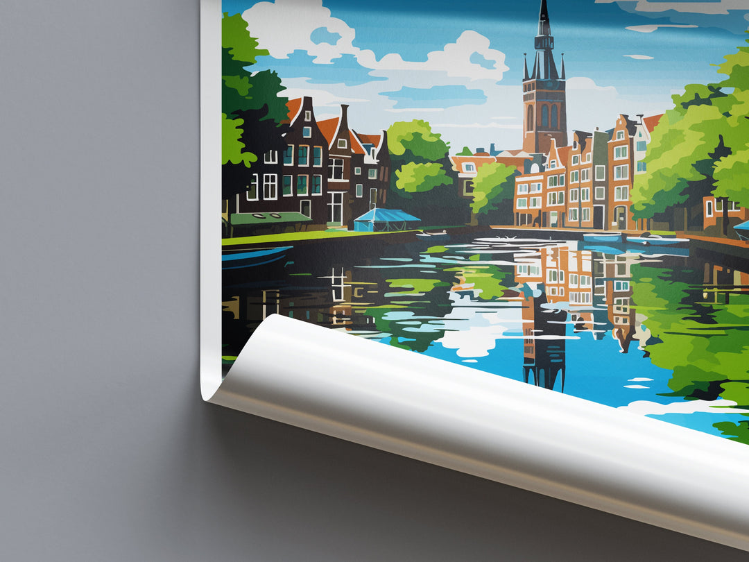 Leiden Travel Print Leiden Home Décor Leiden Art Print Leiden Wall Print Leiden Gift For Netherlands Art Leiden Wall Poster Leiden Travel