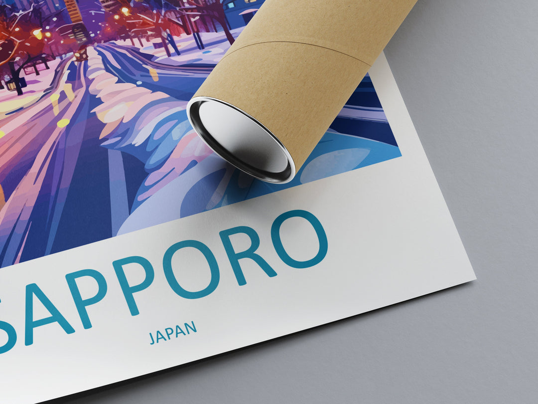Sapporo Travel Print Wall Art Sapporo Wall Hanging Home Décor Sapporo Gift Art Lovers Japan Art Lover Gift Japan Travel Gift
