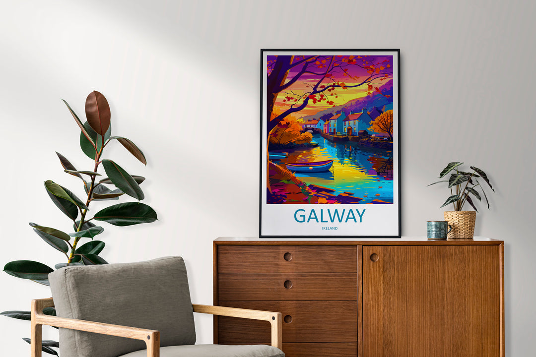 Galway Print Galway Home Decor Galway Square Art Print Galway Wall Art for Ireland Enthusiast Gift Wall Hanging Galway Ireland Wall Décor