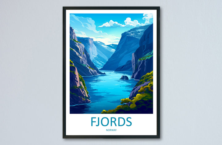 The Fjords Travel Print The Fjords Norway Home Décor The Fjords Art Print Norwegian Mountains Room Print For Scandinavian Mountains Gift Art