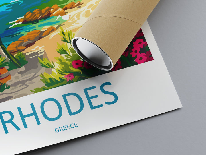 Rhodes Travel Print Wall Art Rhodes Greece Wall Hanging Home Decoration Rhodes Gift Art Lovers Wall Art Print Rhodes Greece Wall Poster Art