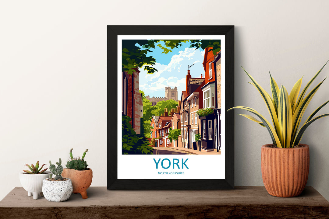 York Travel Print Wall Art York Wall Hanging Home Décor York Gift Art Lovers England Art Lover Gift Print Artwork Yorkshire Art