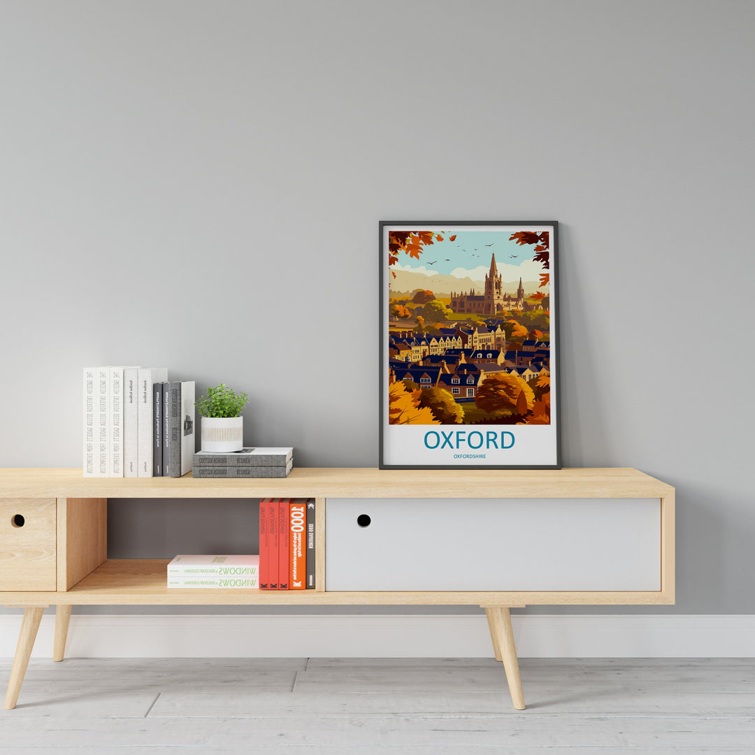 Oxford Travel Print Wall Art Oxford Wall Hanging Home Décor Oxford Gift Art Lovers England Art Lover Gift Poster Oxford Art Oxford Poster