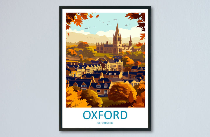 Oxford Travel Print Wall Art Oxford Wall Hanging Home Décor Oxford Gift Art Lovers England Art Lover Gift Poster Oxford Art Oxford Poster
