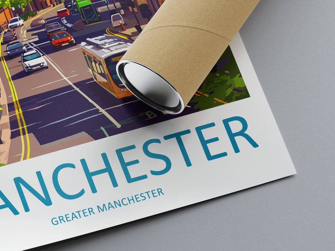 Manchester Travel Print Wall Art Manchester Wall Hanging Home Décor Manchester Gift Art Lovers England Art Lover Gift Manchester Travel Art