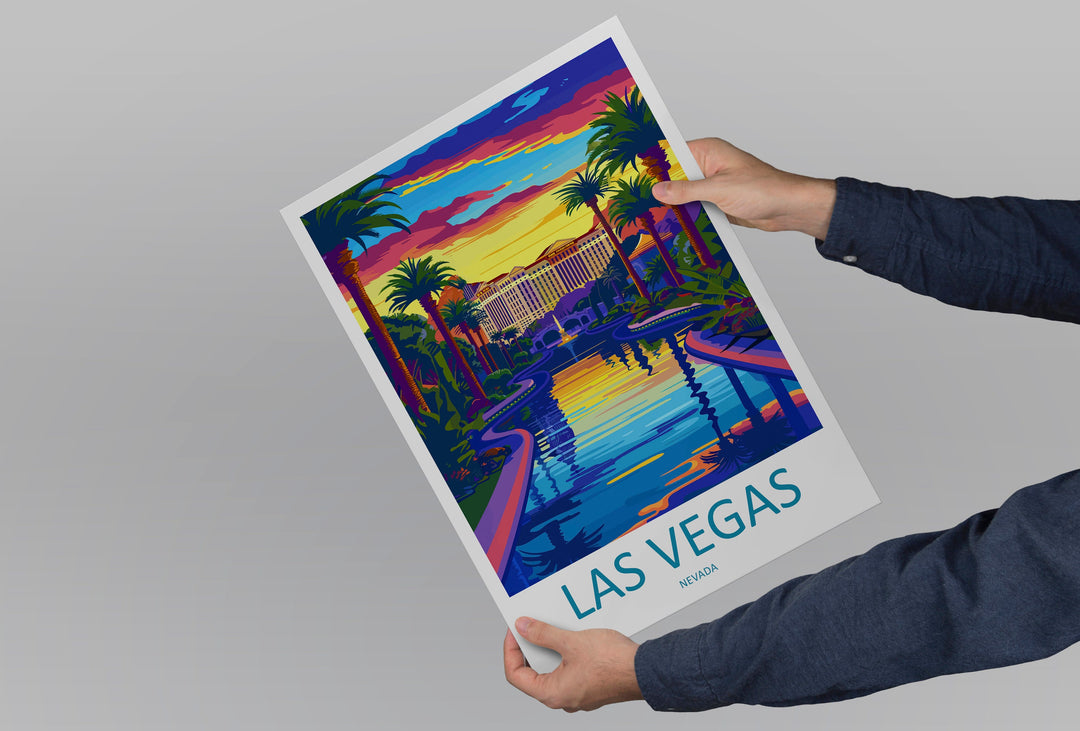 Las Vegas Travel Print Wall Art Las Vegas Wall Hanging Home Décor Las Vegas Gift Art Lovers Nevada Art Lover Gift Las Vegas Wall Décor