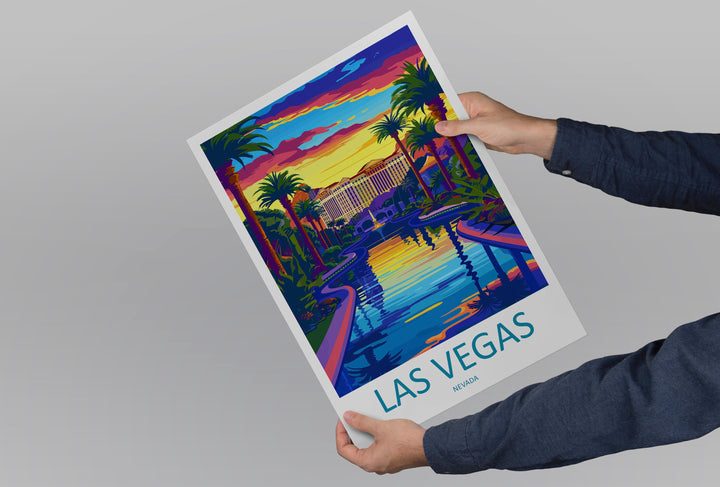 Las Vegas Travel Print Wall Art Las Vegas Wall Hanging Home Décor Las Vegas Gift Art Lovers Nevada Art Lover Gift Las Vegas Wall Décor