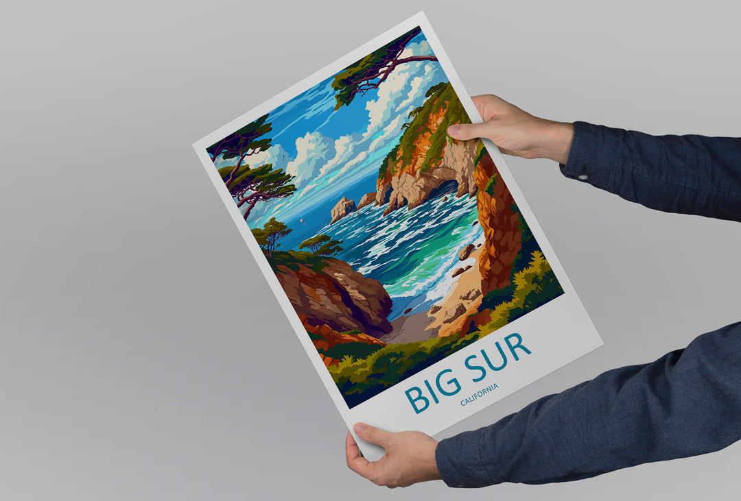 Big Sur National Park Travel Print Wall Art Big Sur Wall Hanging Home Décor Big Sur Gift Art Lovers California Lover Gift Big Sur Poster
