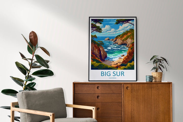 Big Sur National Park Travel Print Wall Art Big Sur Wall Hanging Home Décor Big Sur Gift Art Lovers California Lover Gift Big Sur Poster
